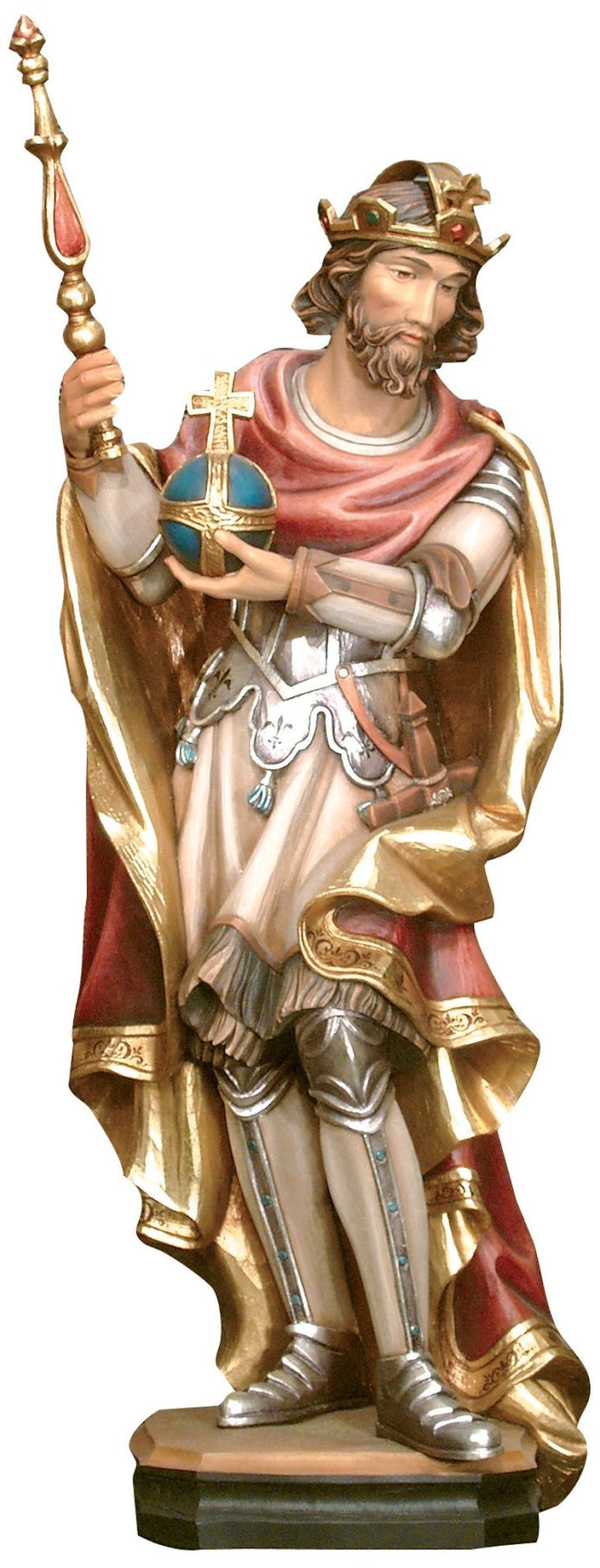 Heiliger Konstantin der Große - holzfigur geschnitzt Tirol Römischer Kaiser