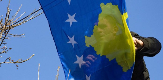 Eine flagge des Kosovo