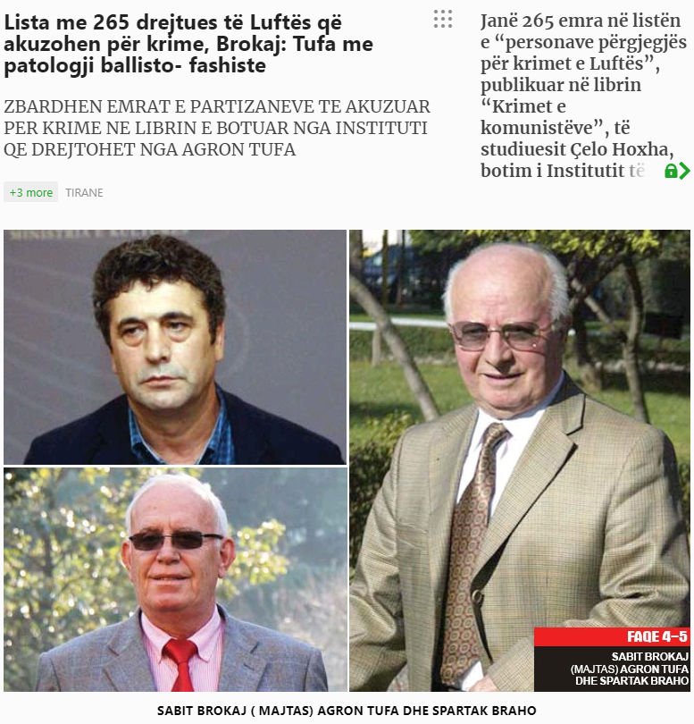 Lista me 265 drejtues të luftës, që bënë krime