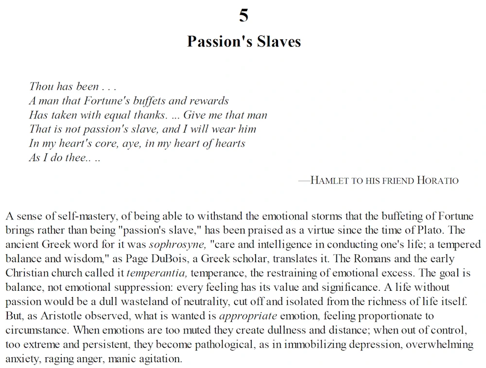 Daniel Goleman - Emotional Intelligence, p. 46
