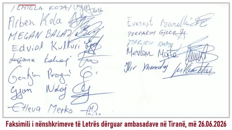Nënshkrimi i letrës - protesta, 26.06.26