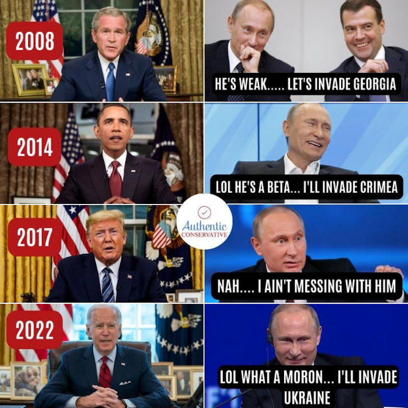 US presidents and Putin