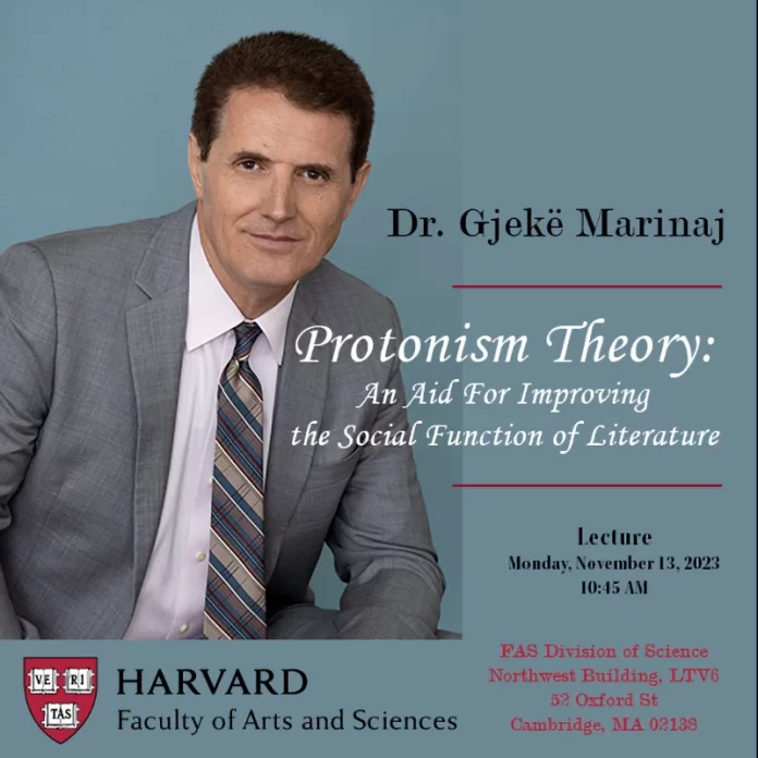 Dr. Gjekë Marinaj - The Protonism Theory at Harvard University