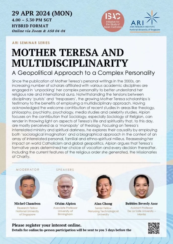 Mother Teresa and multidisciplinarity