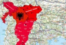 Derisa synohet për bashkimin e BE-së, duhet të synohet bashkimi i tokave të Shqiprisë së ndarë Federata shqiptare - hartë