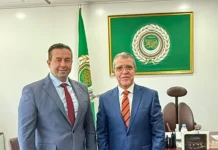 Ambasadori Avni Nasufoski falënderon homologun arab për mikpritjen 🇨🇭🇺🇳. Avni Nasufoski - Hichem Bayoudh