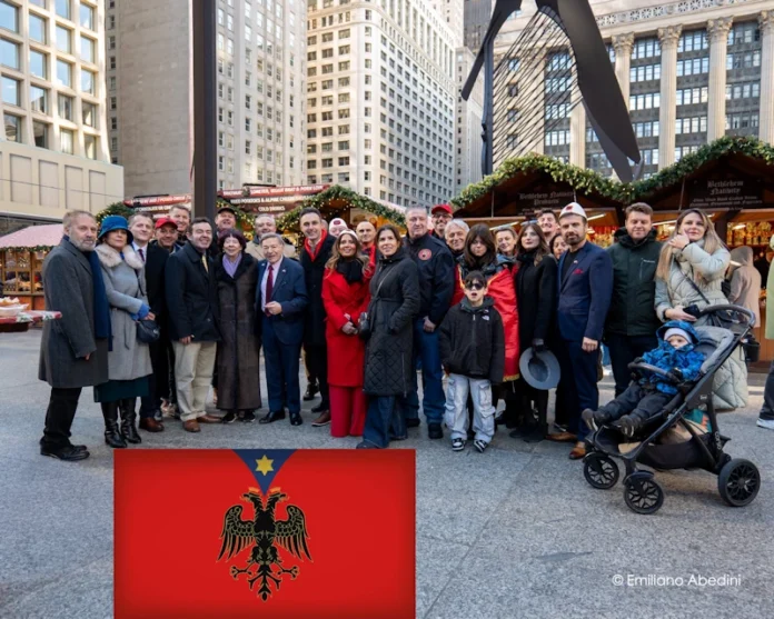 Flamuri shqiptar ne Çikago