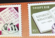 KONGRESI I MANASTIRIT NË FILATELINË E SHQIPËRISË Kongresi i Manastirit - pulla