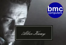 Alber Kamy – I huaji, një roman psikologjik, me të cilin autori fitoi Çmimin Nobel në Letërsi më 1957 Alber Kamy - I huaji