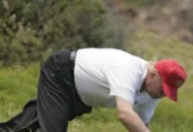 Trump po bie Trump falling