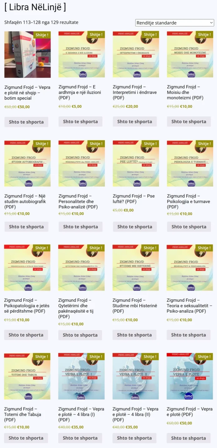 Librat e Frojdit në shqip