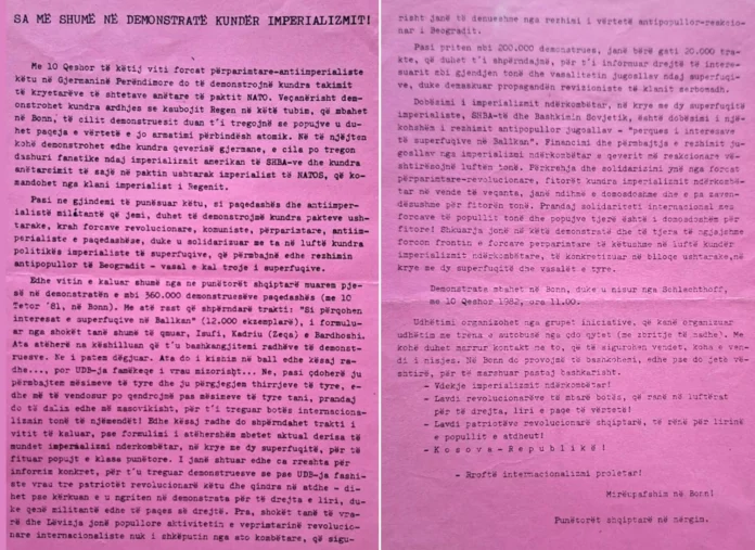 Demonstratë kundër imperializmit