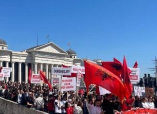QETËSOHUNI NJËHERË Protesta për gjuhën shqipe në Shkup