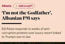 Rama për Financial Times: “Unë nuk jam Kumbari…” shko qihuni! Rama për FT