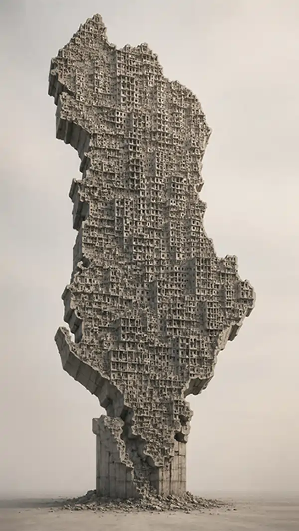 Harta e Shqipërisë - beton Harta e Shqipërisë - beton
