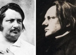 FJALIMI I HYGOSË NË FUNERALIN E BALZAKUT Hugo et Balzac