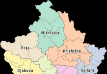 KOSOVA NGA NJË ZONË ZGJEDHORE NË 5 – 7 ZONA ELEKTORALE Kosova - hartë