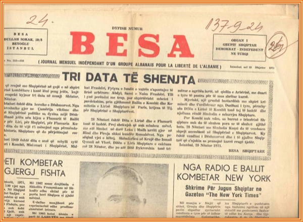 Gazeta Besa, Stamboll Gazeta Besa, Stamboll