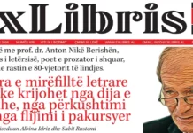 Vepra e mirëfilltë letrare poetike krijohet nga dija e madhe, nga përkushtimi dhe nga flijimi i pakursyer ExLibris - Anton Nikë BVerisha - shkrim në 80 vjetorin e lindjes